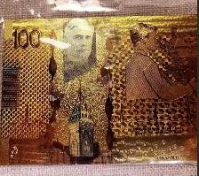 Lot 8pcs € Euros et Canada 100$ Dorés. Golden set - Photo 4