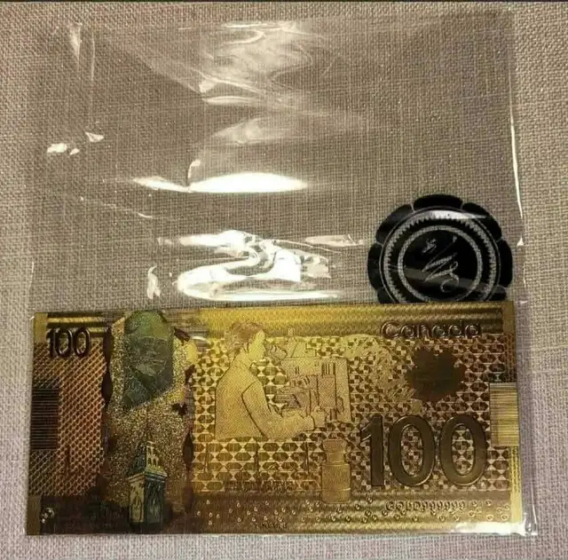 Lot 8pcs € Euros et Canada 100$ Dorés. Golden set - Photo 5