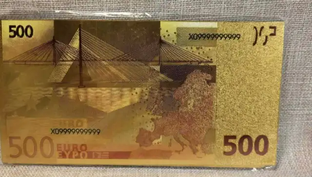 Lot 8pcs € Euros et Canada 100$ Dorés. Golden set - Photo 7