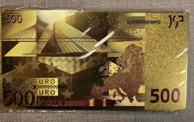 Lot 8pcs € Euros et Canada 100$ Dorés. Golden set - Photo 8
