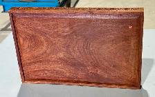 Moroccan Style Hand-Carved Wooden Serving Tray (w Inlay) - Photo 3