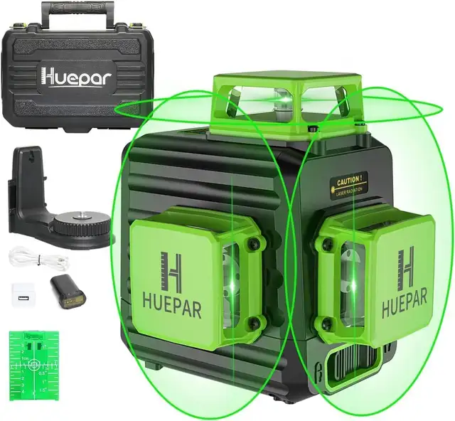 New! Huepar B03CG Professional Laser Level 360° Self Leveling