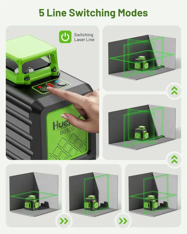 New! Huepar B03CG Professional Laser Level 360° Self Leveling - Photo 3