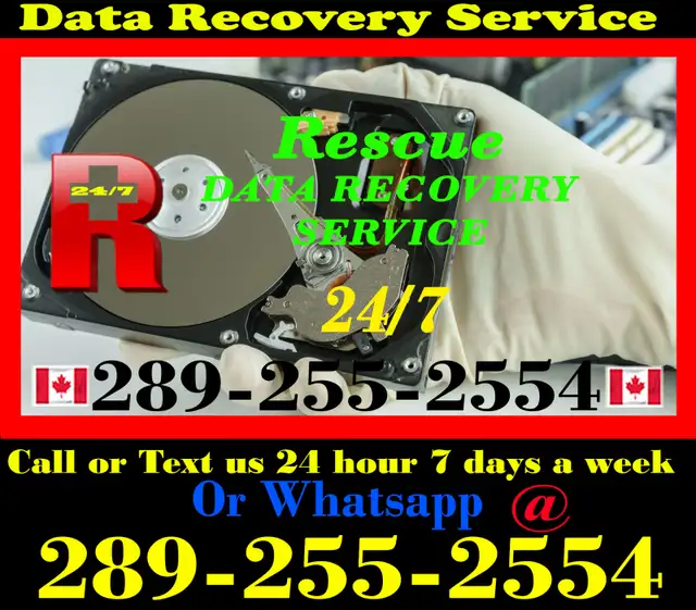 24/7 Rescue Data Recovery NO DATA NO CHARGE (289)-255-2554