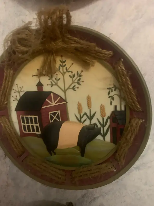 Set of 3 country charm plates. 7 inch - Photo 3
