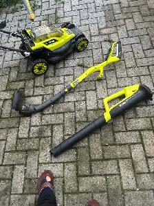 Lawnmower, trimmer, leaf blower