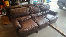 Natuzzi Leather Couch..... FREE Delivery with in Calgary