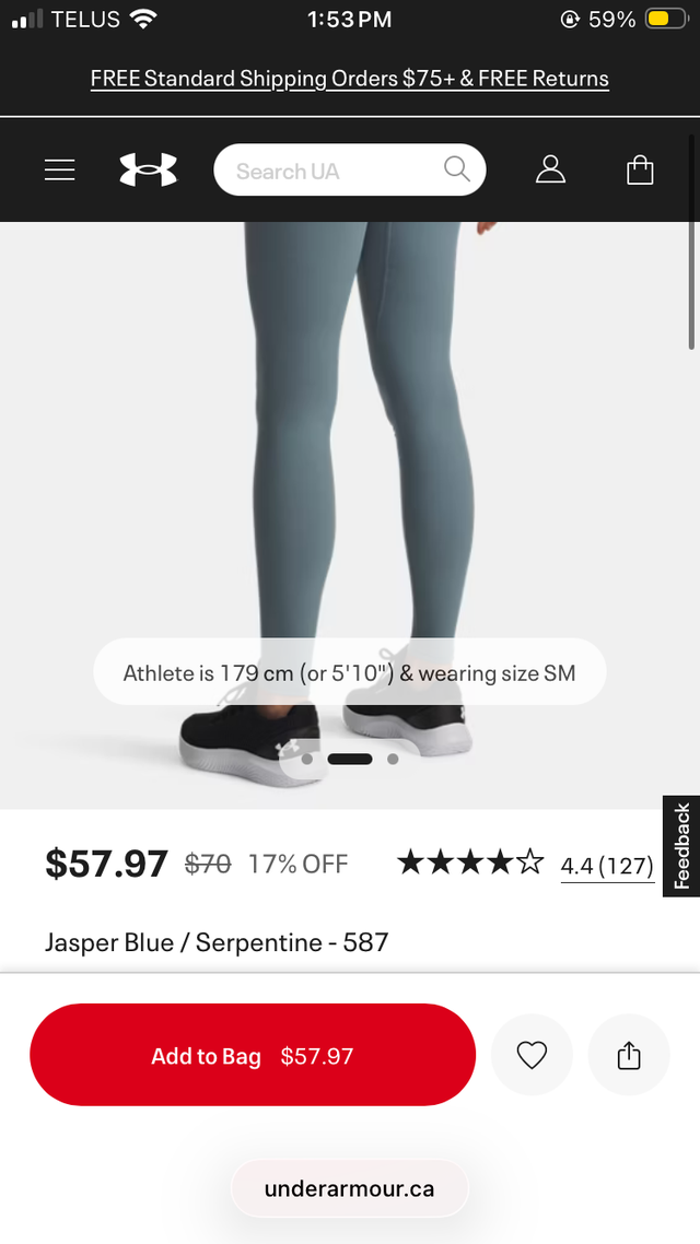 BNWT under armour leggings, size xs/s - Photo 4