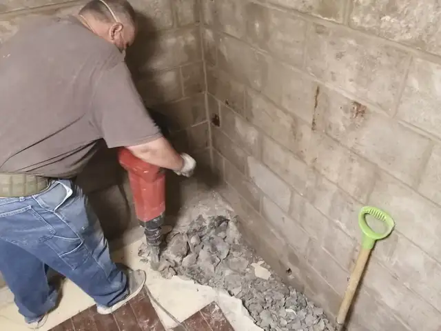 WET BASEMENT FLOOR WATERPROOFING SUMP PUMP ISSUE FOUNDATION LEAK - Photo 6