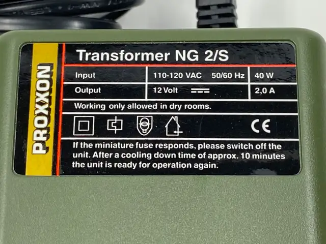 Proxxon 38706 Micromot NG 2/S Single Speed Transformer-Brand New - Photo 6