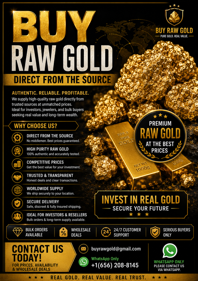 Pure gold and nuggets available