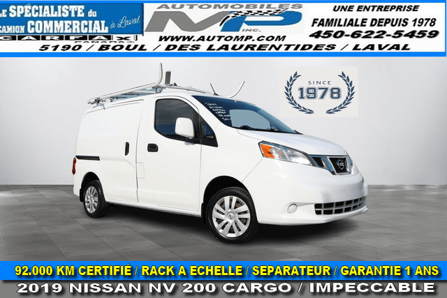Nissan NV200 CARGO RACK A ECHELLE SÉPARATEUR 92.000 KM CERTIFIÉ