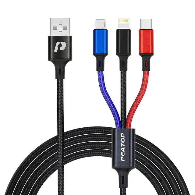 BRAND NEW APPLE AND ANDROID 3 IN 1 CHARGING CABLE (3FT)