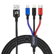 BRAND NEW APPLE AND ANDROID 3 IN 1 CHARGING CABLE (3FT)