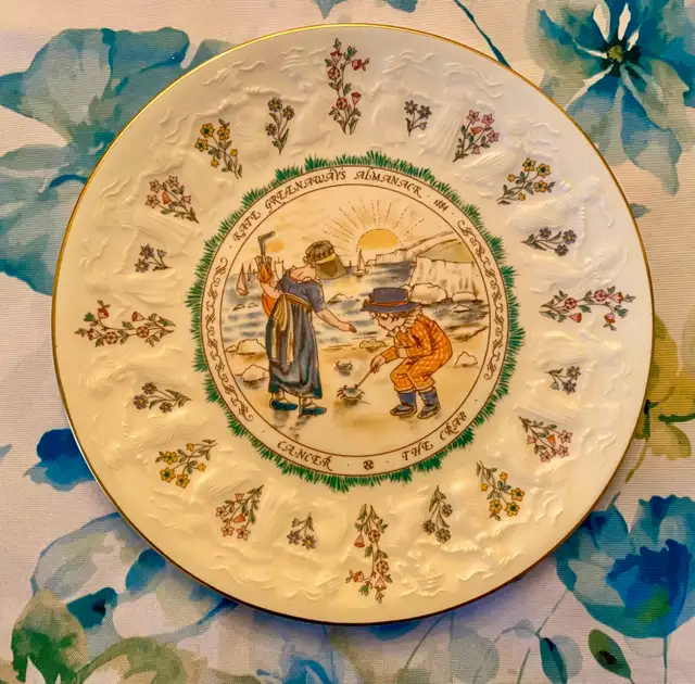 KATE GREENAWAY ALMANACK ROYAL DOULTON CANCER PLATE