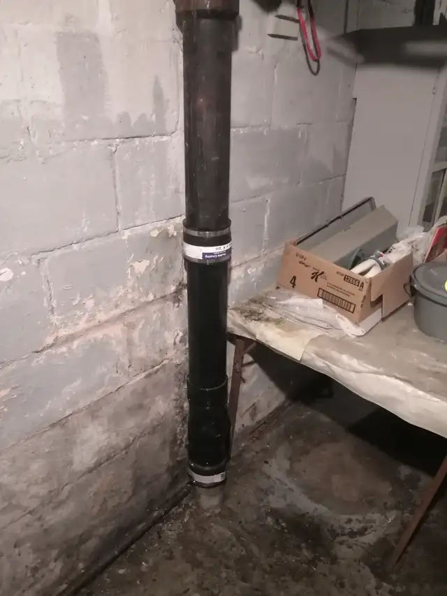 DRAIN SNAKE ROUGH IN WASHROOM SUMP PUMP ISSUE WATERPROOFING WET - Photo 2