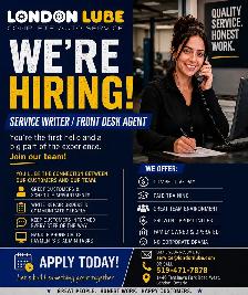 service writer / front desk agent