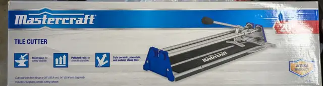 TILE CUTTER 20" MASTERCRAFT