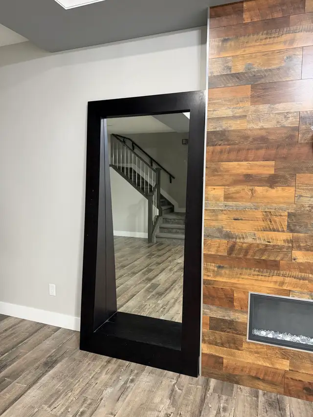 Large Mirror with wide Wooden Frame