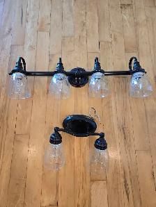 oil rubbed bronze vanity fixtures (2)