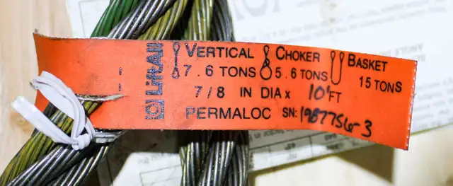 NEW 10FT- 7/8 STEEL ROPE SLINGas pictured - Photo 2