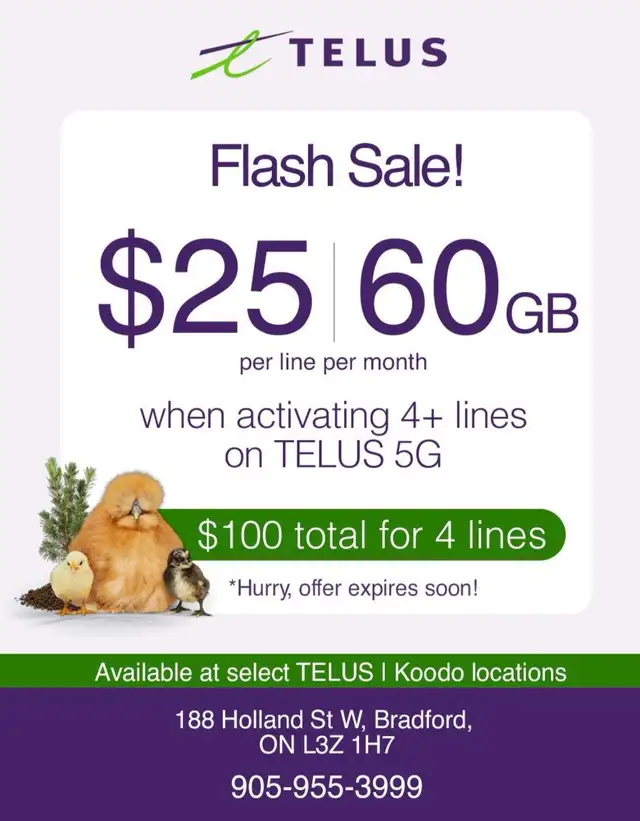 FLASH SALE at TELUS