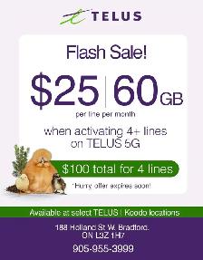 FLASH SALE at TELUS