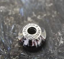 925 PANDORA MURANO GLASS ZEBRA #790938 - Photo 3