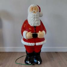 Père Noël illuminé vintage en plastique blow mold