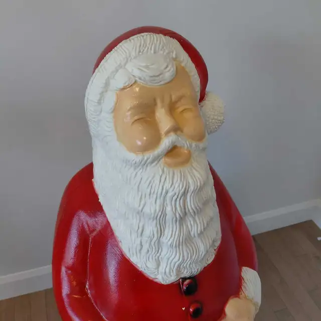 Père Noël illuminé vintage en plastique blow mold - Photo 2