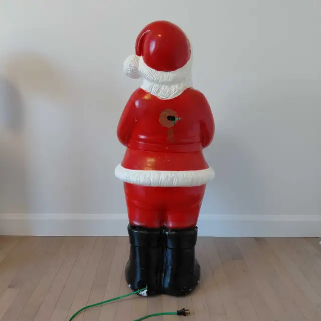 Père Noël illuminé vintage en plastique blow mold - Photo 5