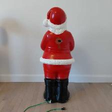 Père Noël illuminé vintage en plastique blow mold - Photo 5