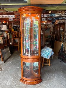 Solid Wood Corner Curio Cabinet