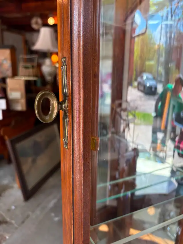 Solid Wood Corner Curio Cabinet - Photo 5