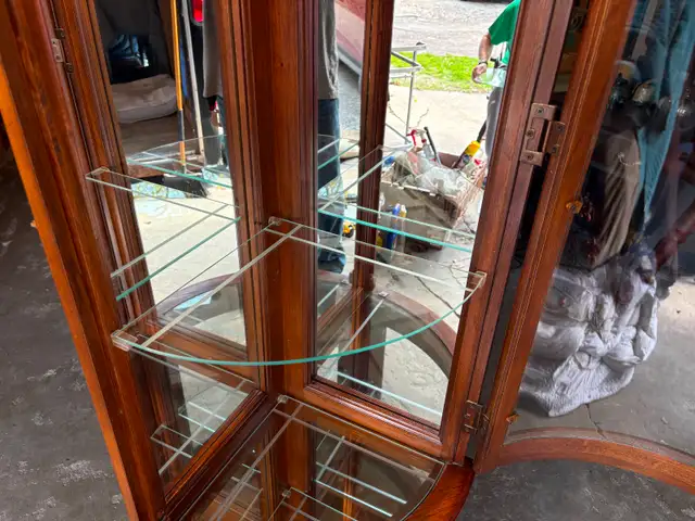 Solid Wood Corner Curio Cabinet - Photo 8