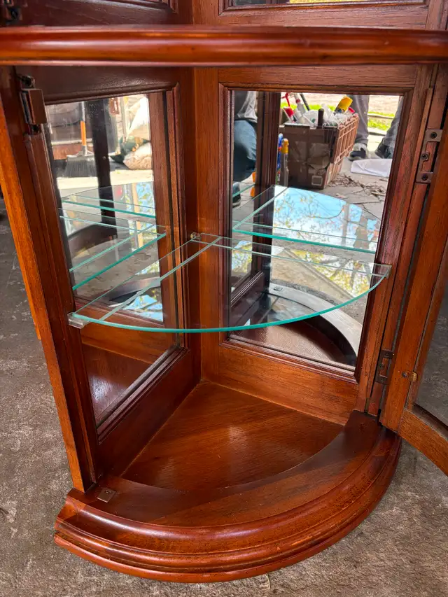 Solid Wood Corner Curio Cabinet - Photo 10