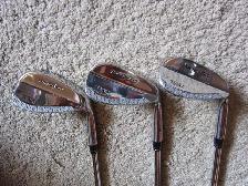 WHO WANTS 3 NEW WEDGES PLUS NEW DRIVING IRON??