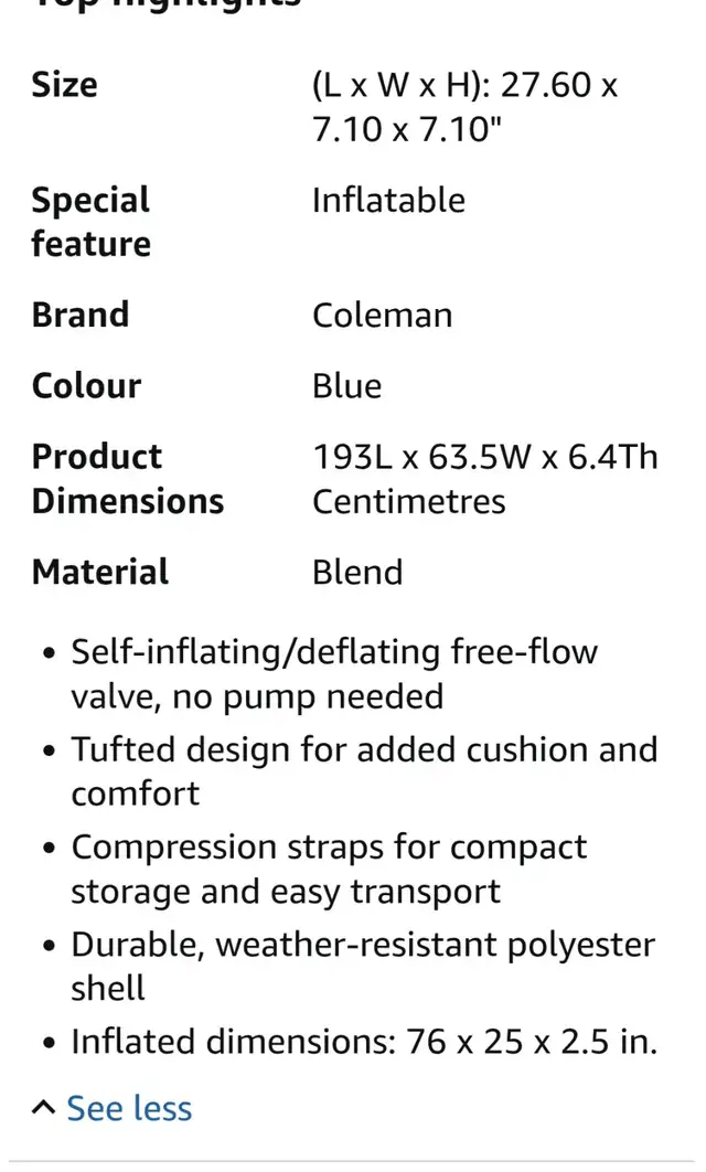 CAMPING MATS ( SELF INFLATING CAMPING MATS) - Photo 3