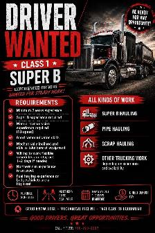Super B driver wanted