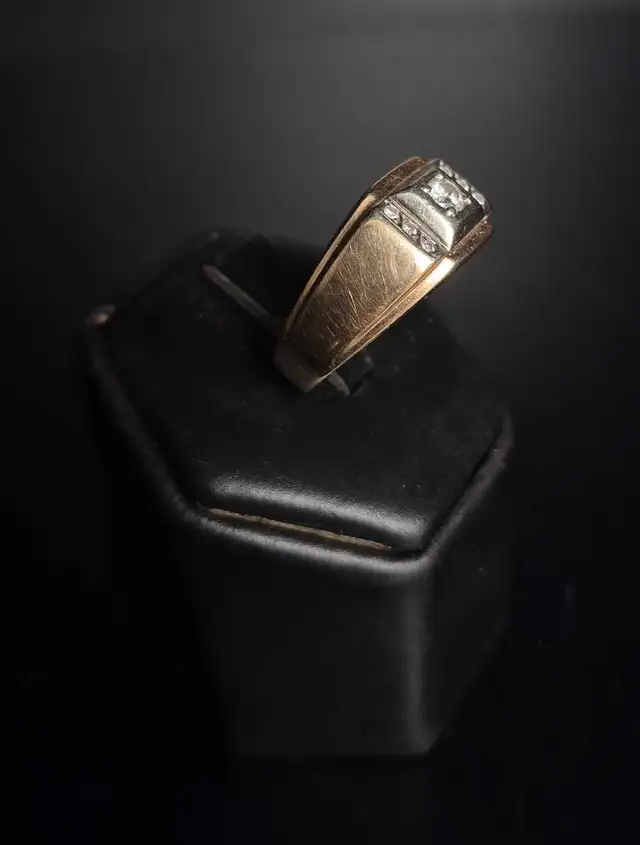 SZ 10 3/4 Men's 10k Gold Ring (22600375) - Photo 2