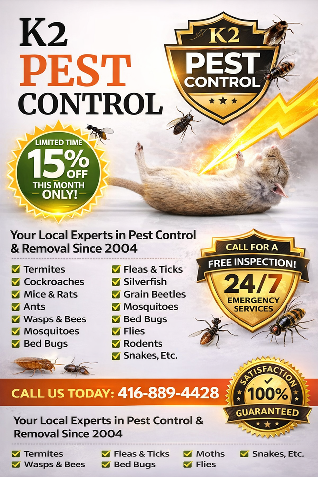 K2 PEST CONTROL SERVICES ALL PESTS "1 YEAR WARRANTY" - Photo 2