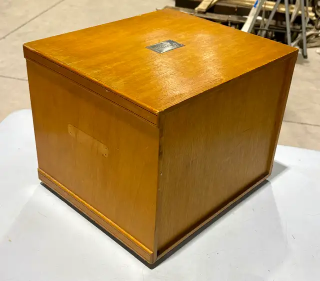 Vintage Oak Wood Dovetailed Four-Drawer Tabletop Cabinet - Photo 3