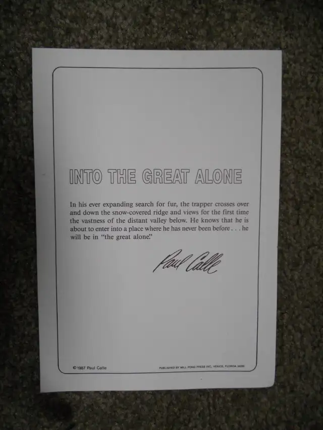 A PAUL CALLE FRAMED SIGNED 'INTO THE GREAT ALONE' NUMBERED PRINT - Photo 5