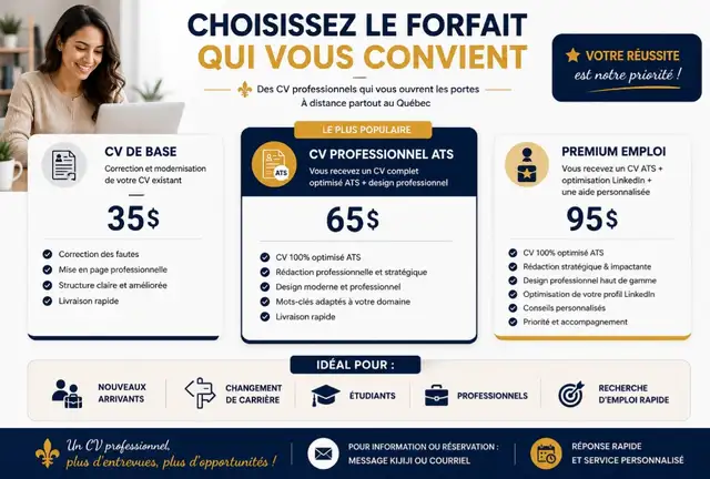 CV Professionnel Québec | Aide à l’Emploi - Photo 2