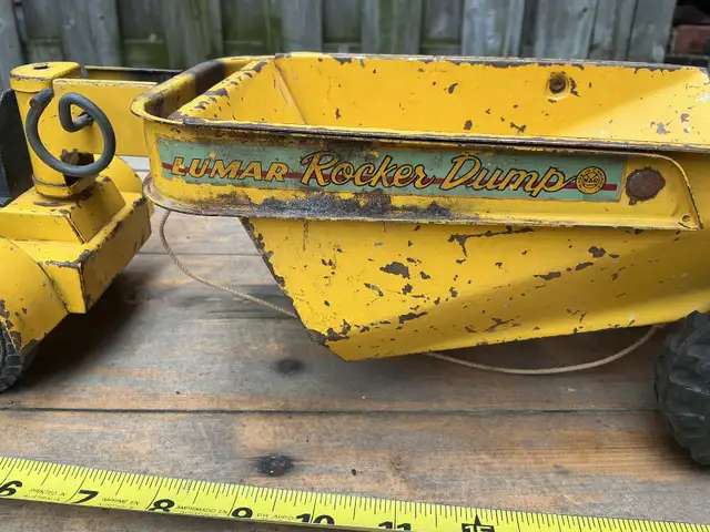 1950’s Marx Lumar Rocker Dump Pressed Steel Toy Dump Truck ! - Photo 3