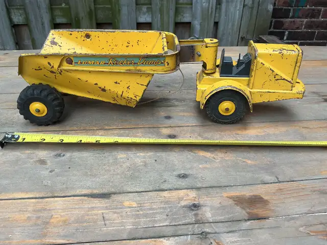 1950’s Marx Lumar Rocker Dump Pressed Steel Toy Dump Truck ! - Photo 4