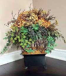 Large Designer Dried Floral Arrangement in Planter – Custom