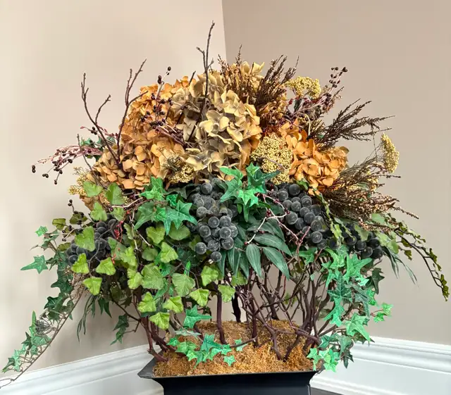 Large Designer Dried Floral Arrangement in Planter – Custom - Photo 2