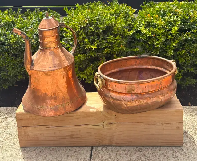Antique Turkish Copper Décor Set – Handcrafted Indoor Pieces - Photo 2