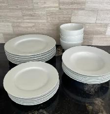 48-Piece White Porcelain Dinnerware Set – 12 Place Settings